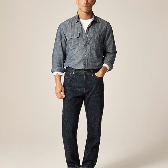 NWT Wallace & Barnes Japanese Selvedge Chambray Workshirt Size Small - Picture 2 of 12